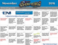 World Shapers Club – November 2018 Gebedsgids